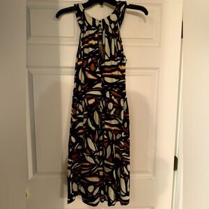 Elegant summer dress color black, ream,rust
